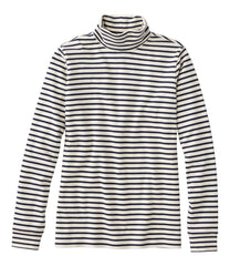 Long-Sleeve Stripe Women's L.L.Bean Interlock Turtleneck