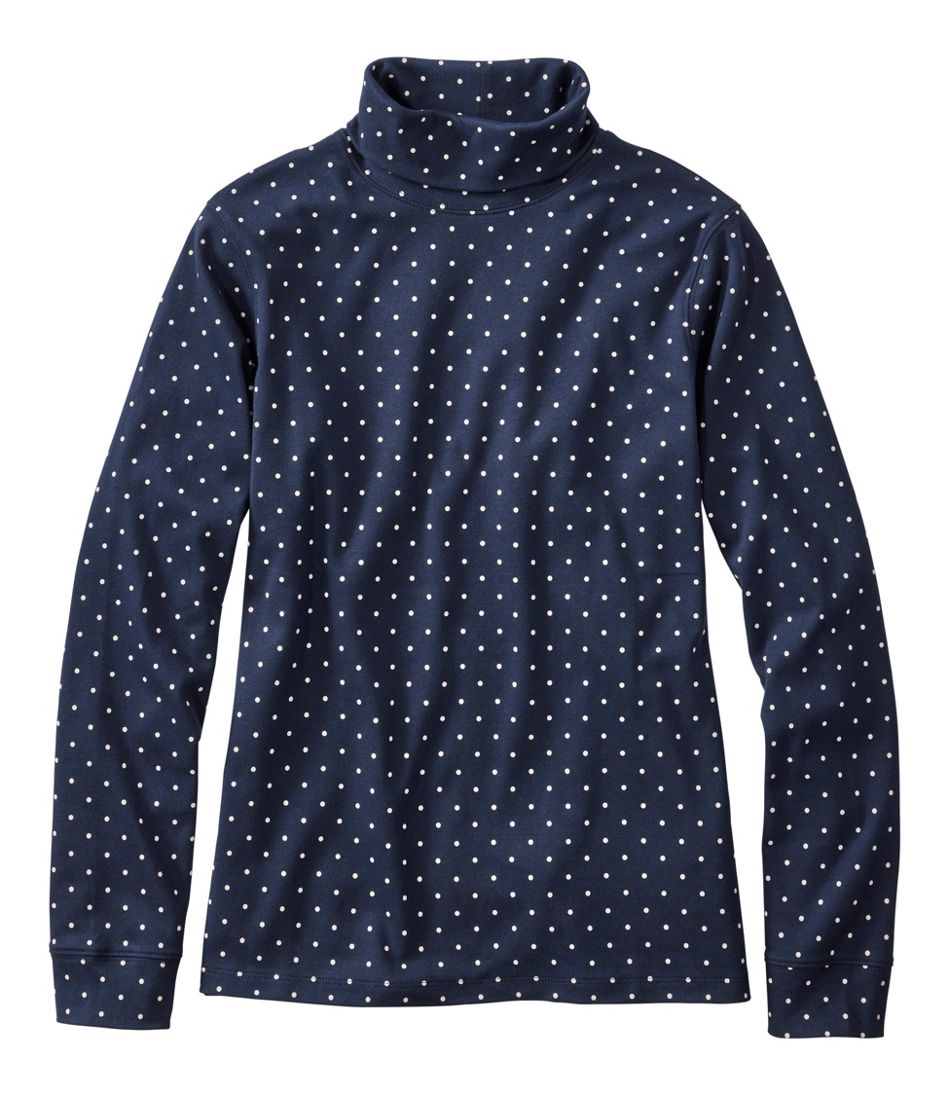 Long-Sleeve Allover Print Women's L.L.Bean Interlock Turtleneck