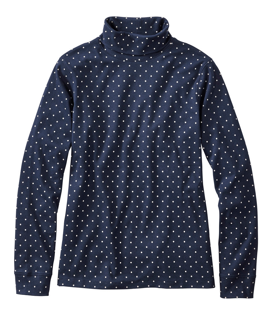 Long-Sleeve Allover Print Women's L.L.Bean Interlock Turtleneck