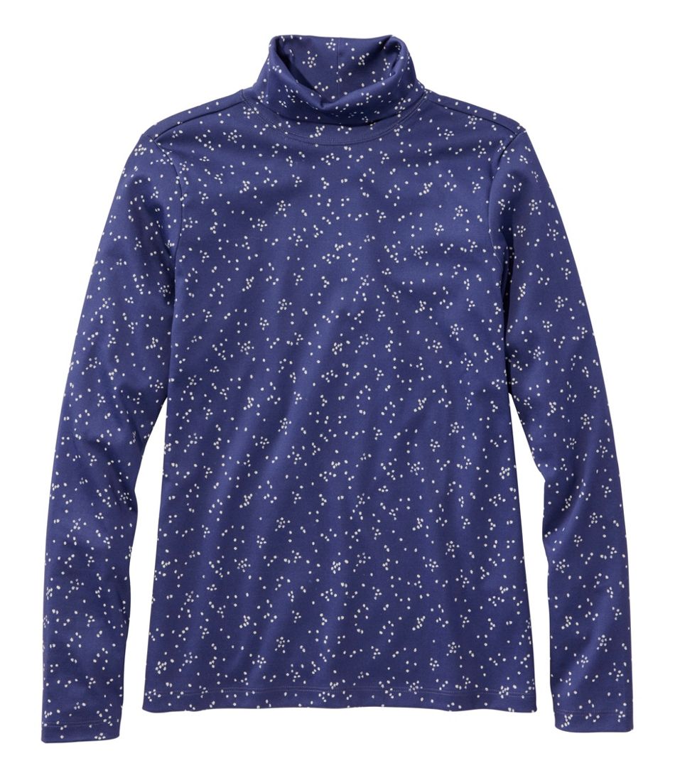 Long-Sleeve Print Women's Pima Cotton Turtleneck