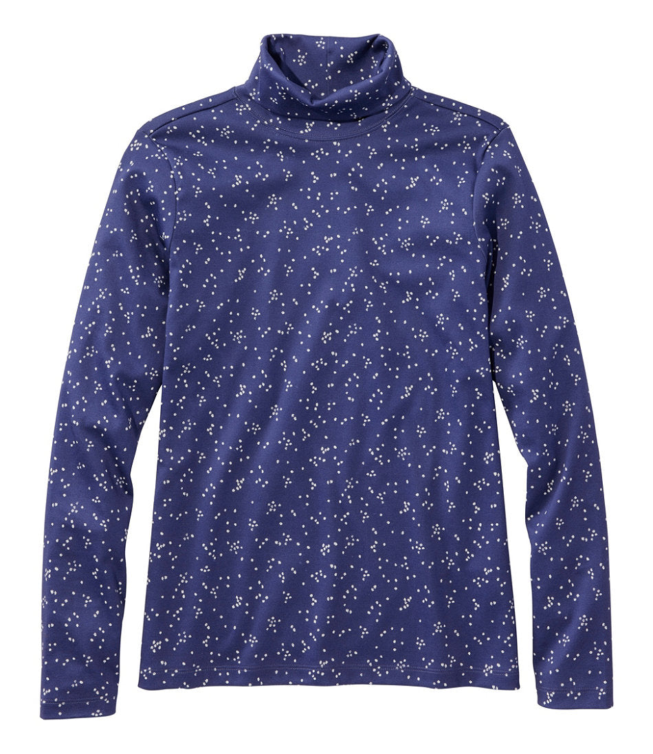 Long-Sleeve Print Women's Pima Cotton Turtleneck