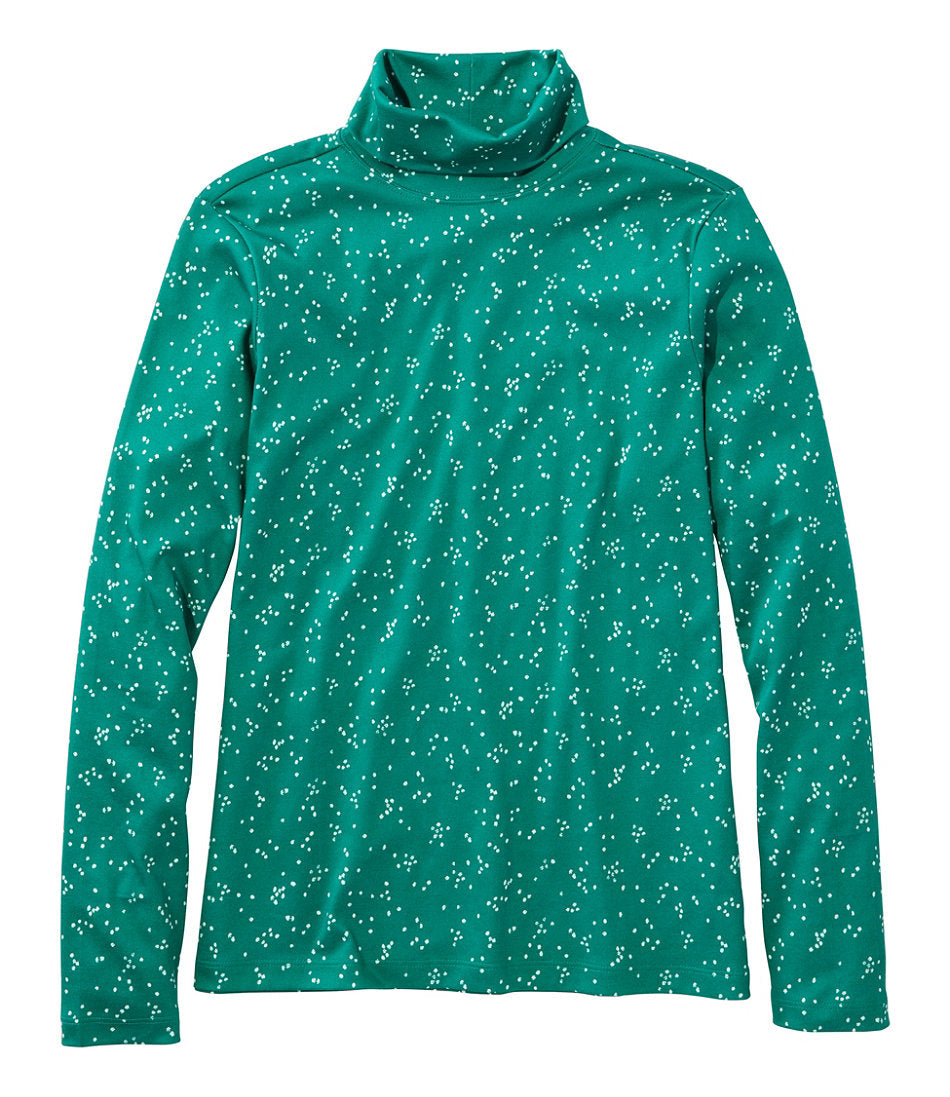 Long-Sleeve Print Women's Pima Cotton Turtleneck