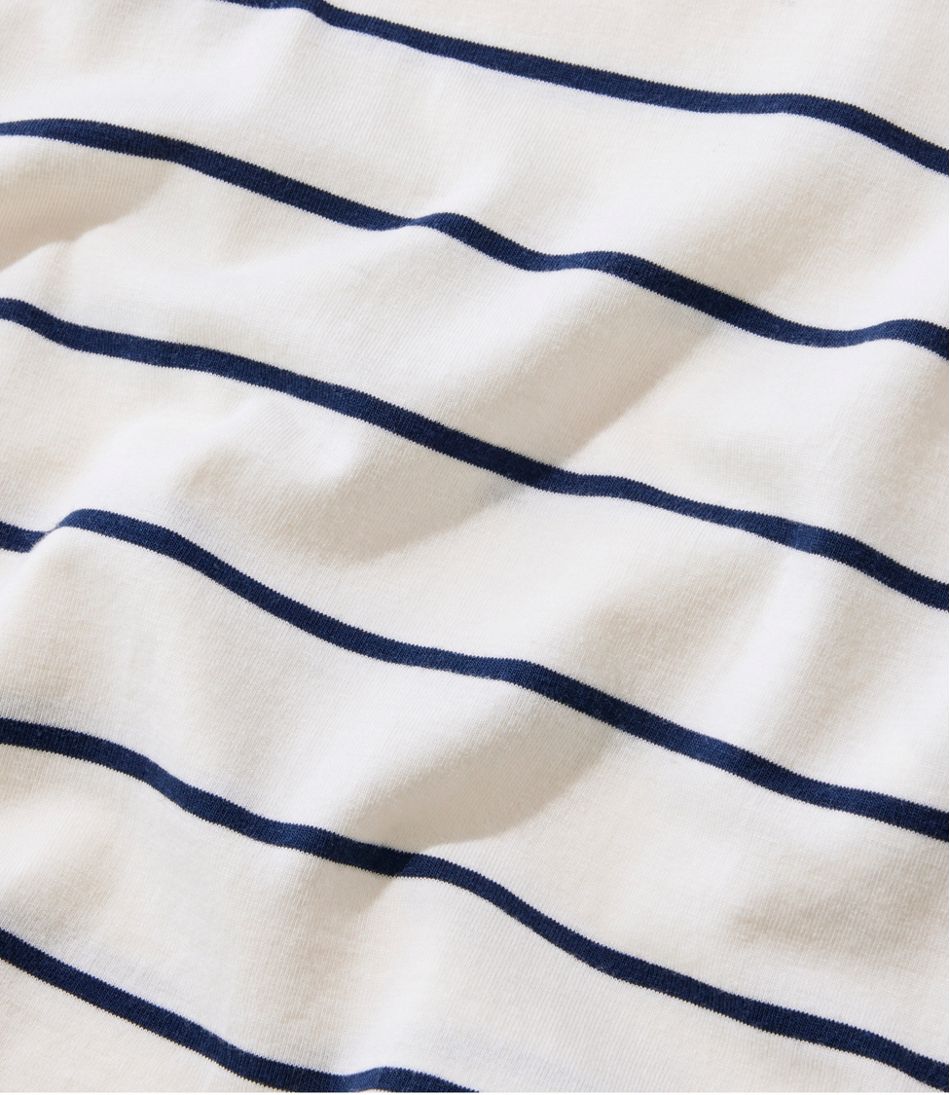 Scoopneck Short-Sleeve Stripe Women's Soft Stretch Supima-Blend Tee