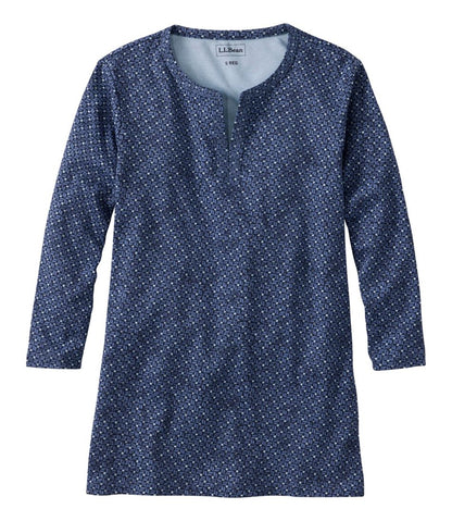 Women's L.L.Bean Tee, Three-Quarter-Sleeve Splitneck Tunic Print