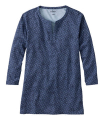 Women's L.L.Bean Tee Three-Quarter-Sleeve Splitneck Tunic Print
