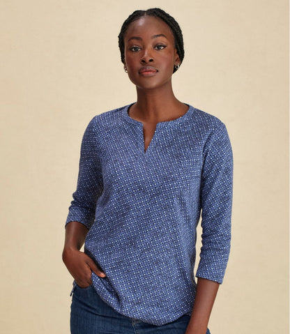 Women's L.L.Bean Tee, Three-Quarter-Sleeve Splitneck Tunic Print