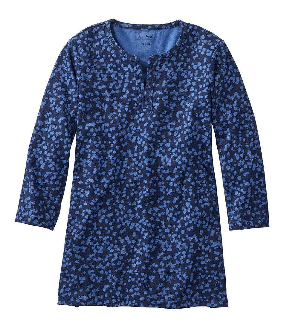 Women's L.L.Bean Tee Three-Quarter-Sleeve Splitneck Tunic Print
