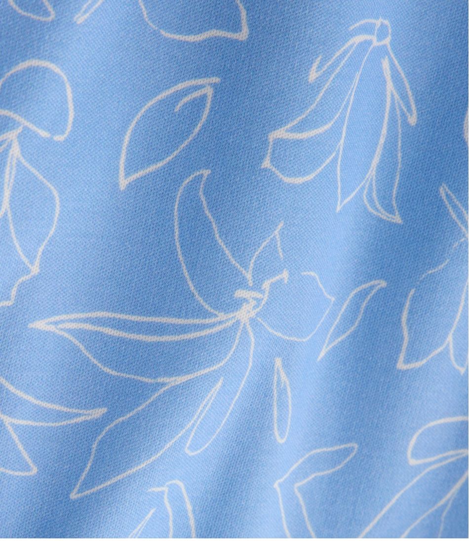 Women's Pima Cotton Tunic Three-Quarter-Sleeve Splitneck Print