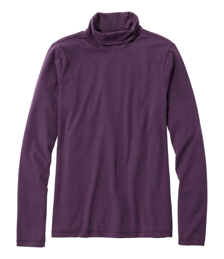 Turtleneck Women's Soft Stretch Supima-Blend Tee
