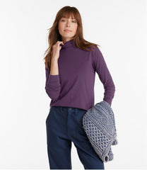 Turtleneck Women's Soft Stretch Supima-Blend Tee