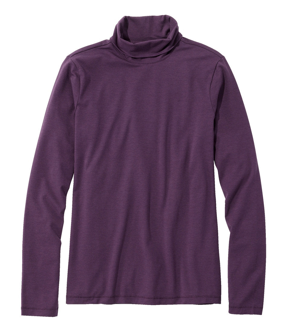 Turtleneck Women's Soft Stretch Supima-Blend Tee