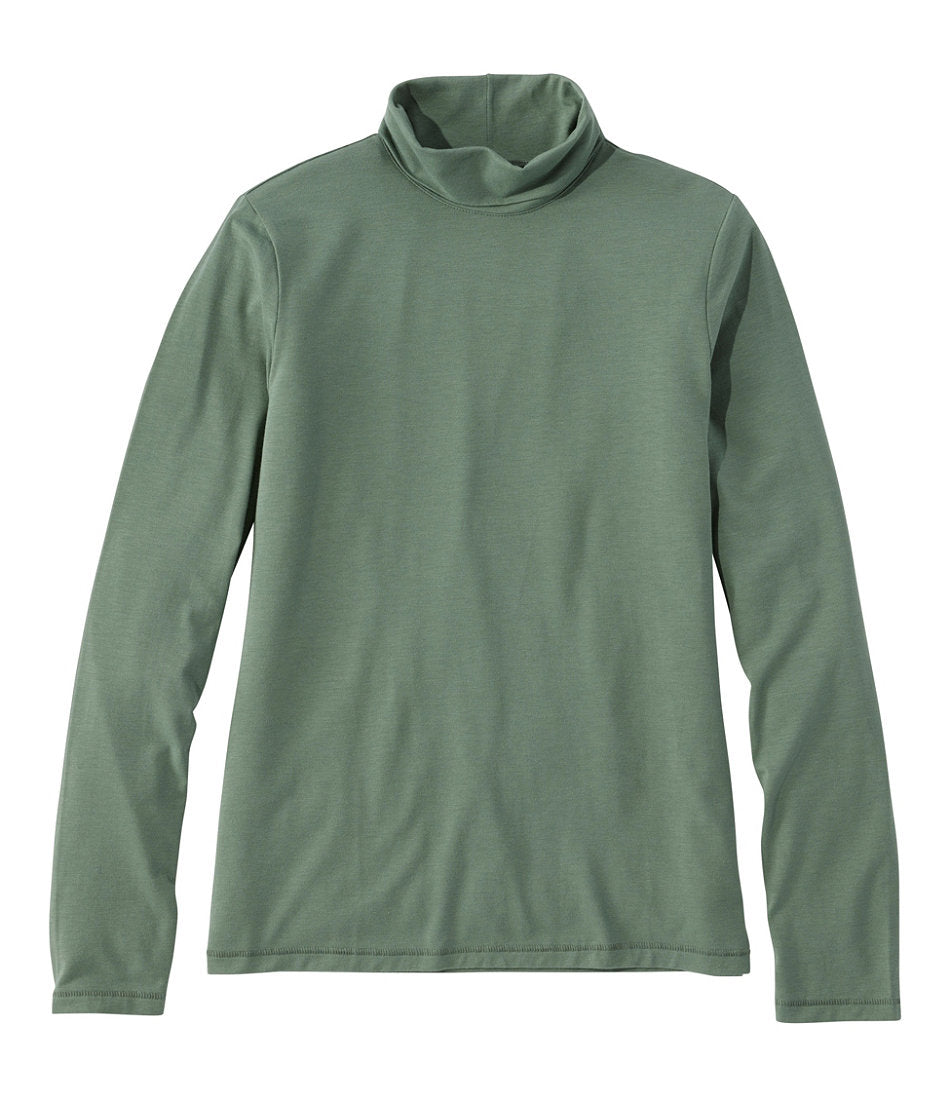 Turtleneck Women's Soft Stretch Supima-Blend Tee