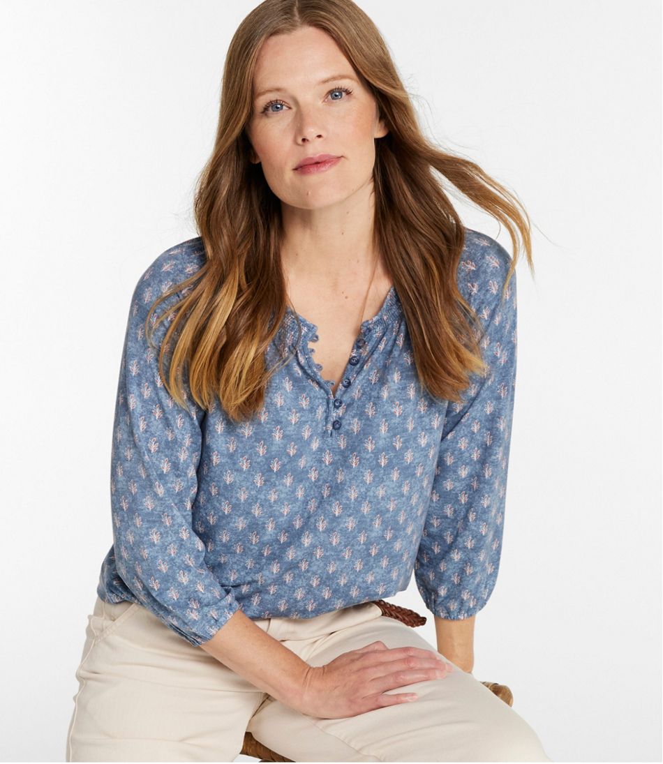 Women's Camden Hills Tee Three-Quarter-Sleeve Print