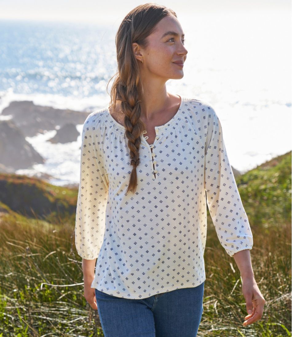 Women's Camden Hills Tee Three-Quarter-Sleeve Print