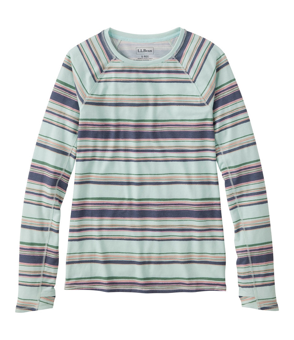 Crewneck Long-Sleeve Stripe Women's Everyday SunSmart® Tee