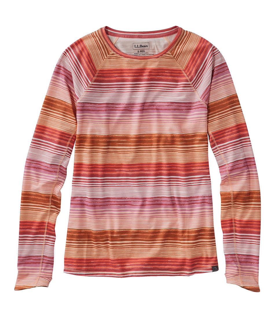 Crewneck Long-Sleeve Stripe Women's Everyday SunSmart® Tee