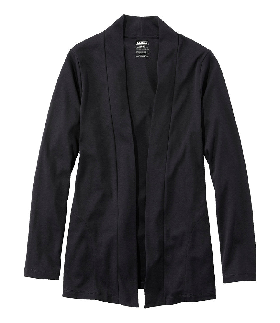 Women's Pima Cotton Open Cardigan With Pockets
