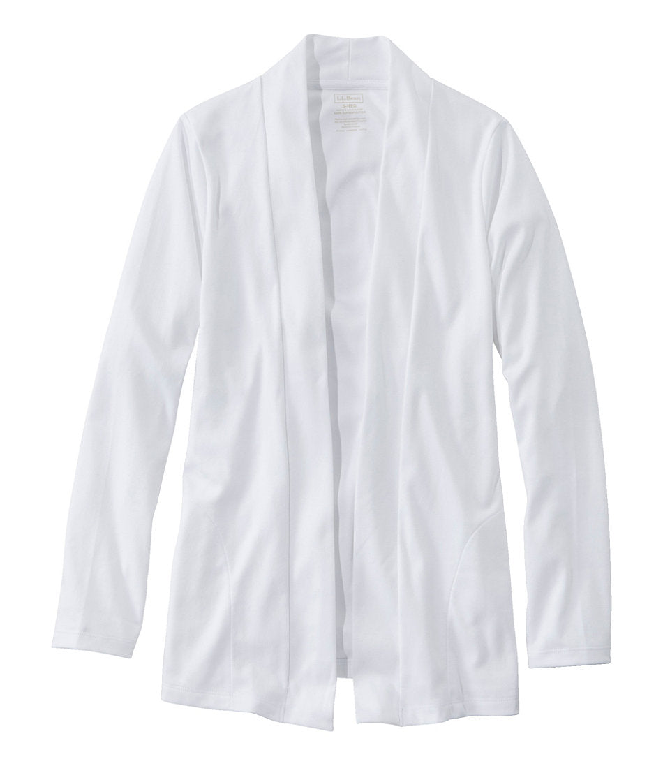 Women's Pima Cotton Open Cardigan With Pockets