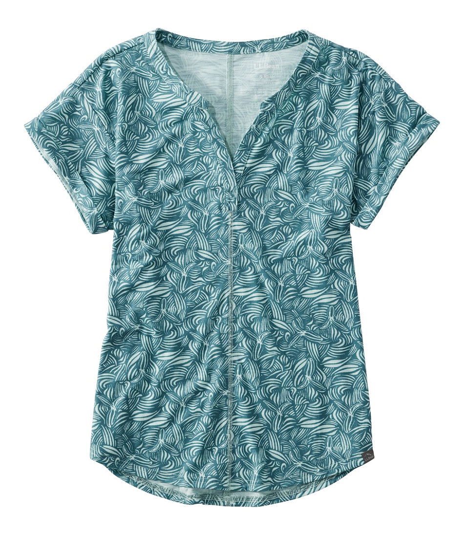 Short-Sleeve Splitneck Print Women's Streamside Tee