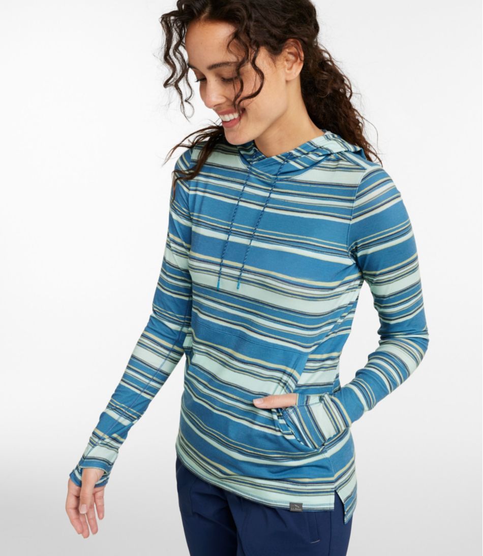 Women's Everyday SunSmart® Hooded Pullover Long-Sleeve Stripe