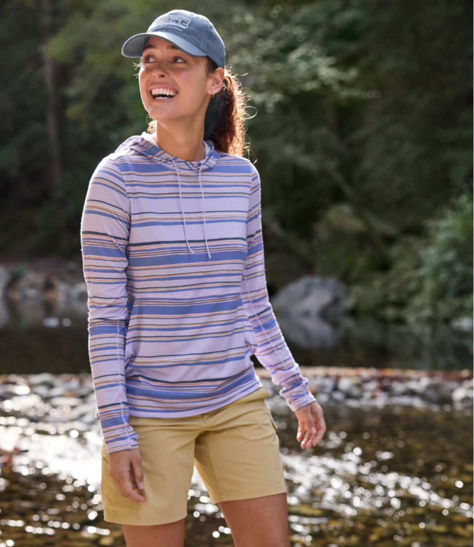 Women's Everyday SunSmart® Hooded Pullover Long-Sleeve Stripe