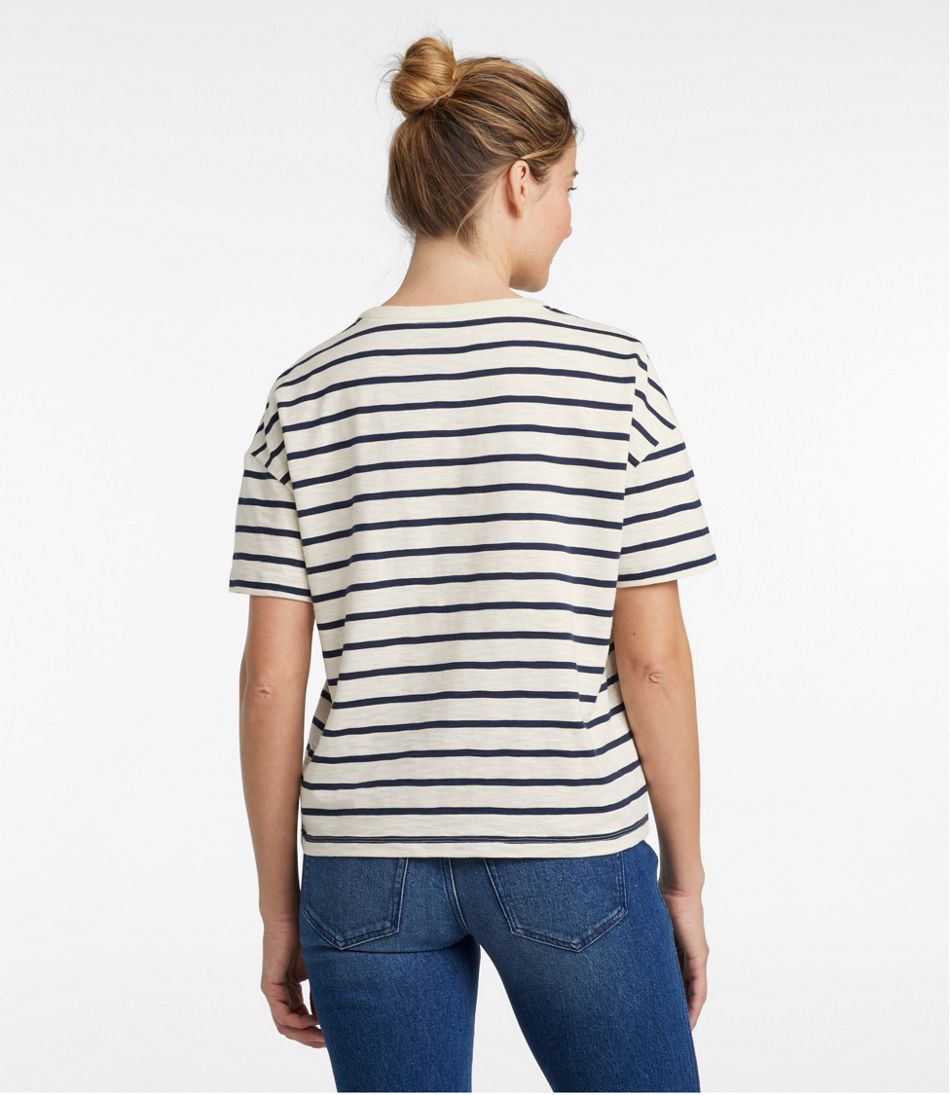 Short-Sleeve Henley Novelty Women's Signature Slub Tee