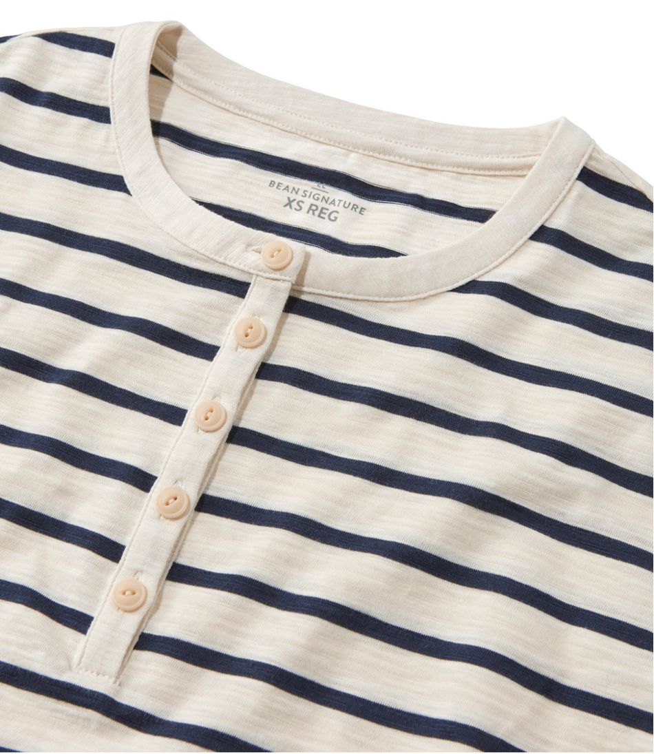 Short-Sleeve Henley Novelty Women's Signature Slub Tee