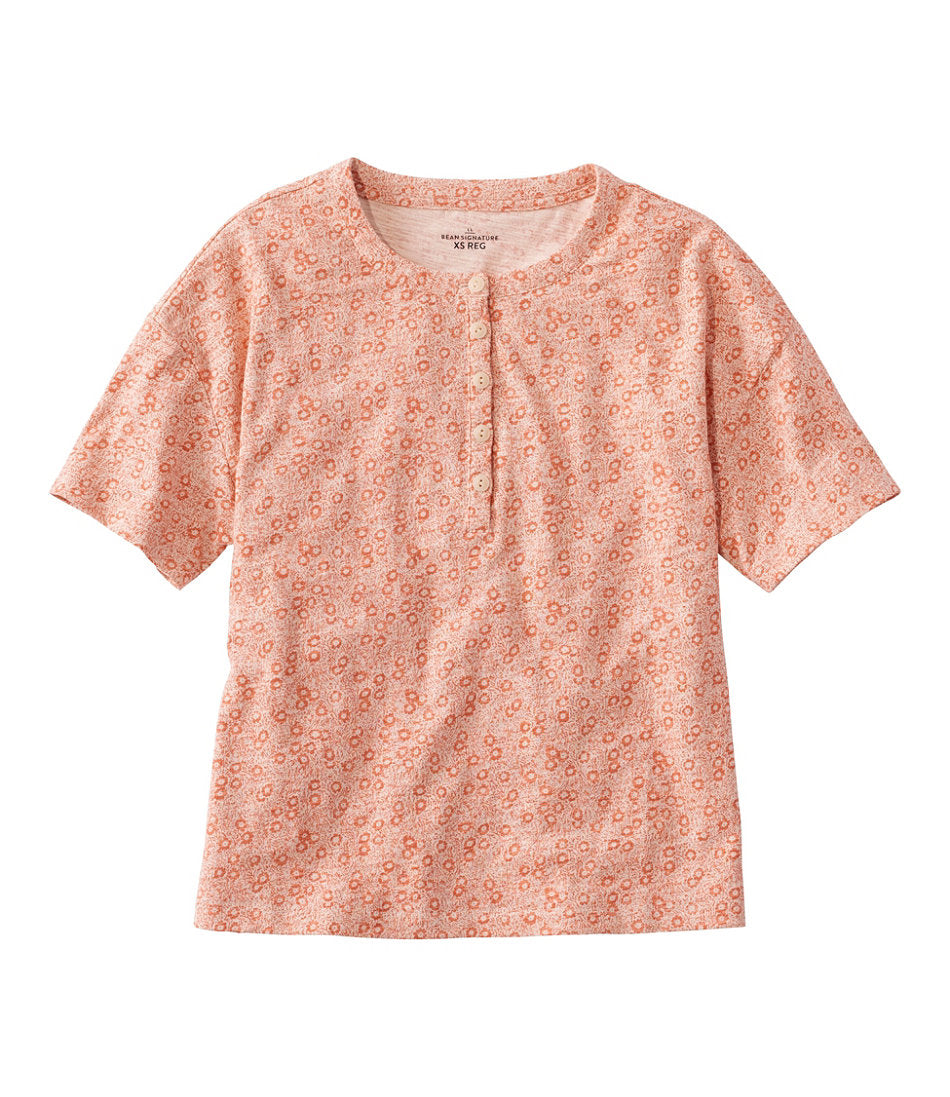 Short-Sleeve Henley Novelty Women's Signature Slub Tee
