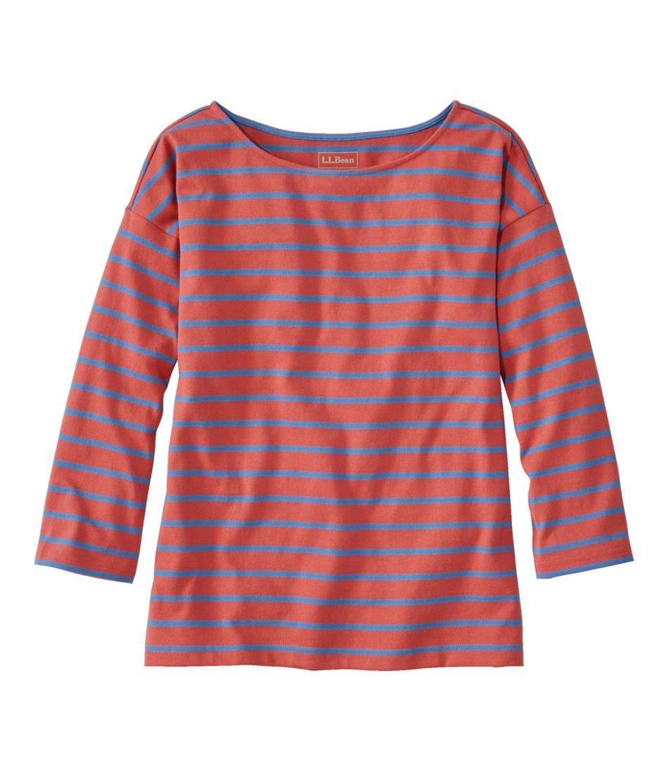 Women's Heritage Mariner Top Boatneck Three-Quarter-Sleeve Stripe