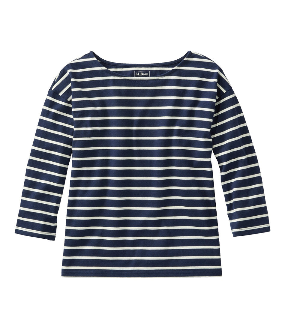 Women's Heritage Mariner Top Boatneck Three-Quarter-Sleeve Stripe