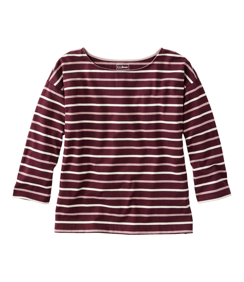 Women's Heritage Mariner Top Boatneck Three-Quarter-Sleeve Stripe