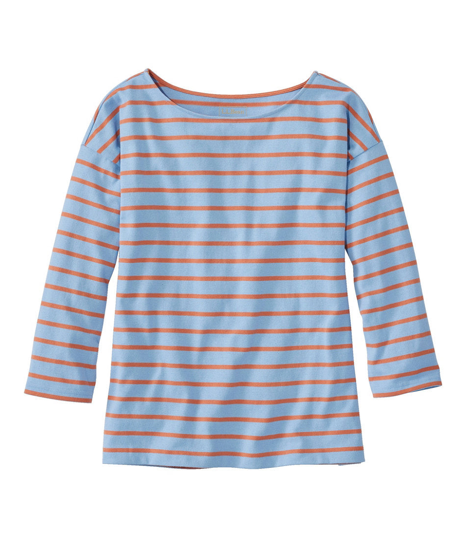 Women's Heritage Mariner Top Boatneck Three-Quarter-Sleeve Stripe