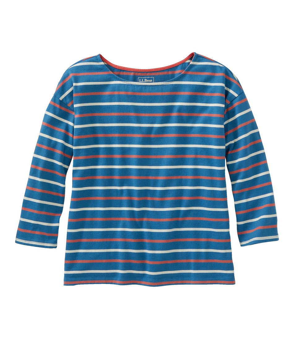 Women's Heritage Mariner Top Boatneck Three-Quarter-Sleeve Stripe