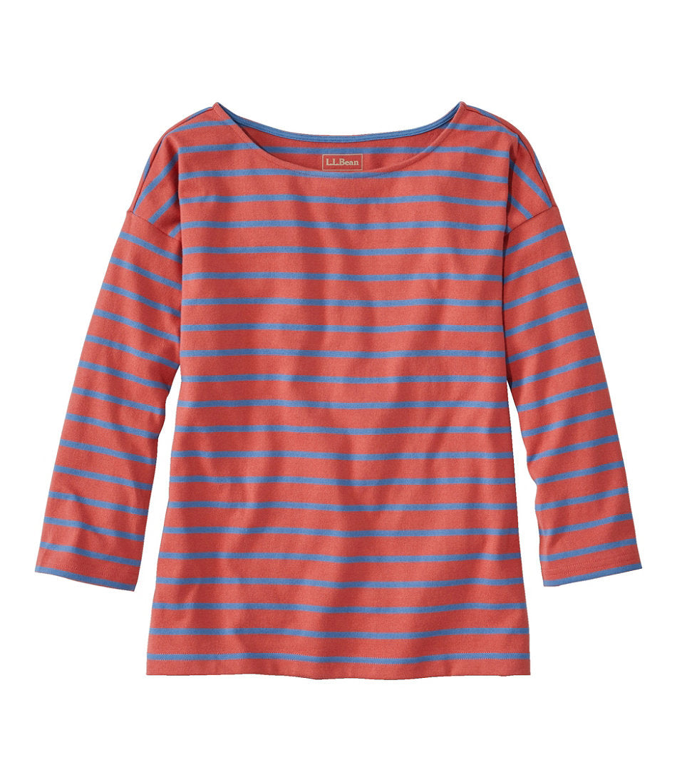 Women's Heritage Mariner Top Boatneck Three-Quarter-Sleeve Stripe