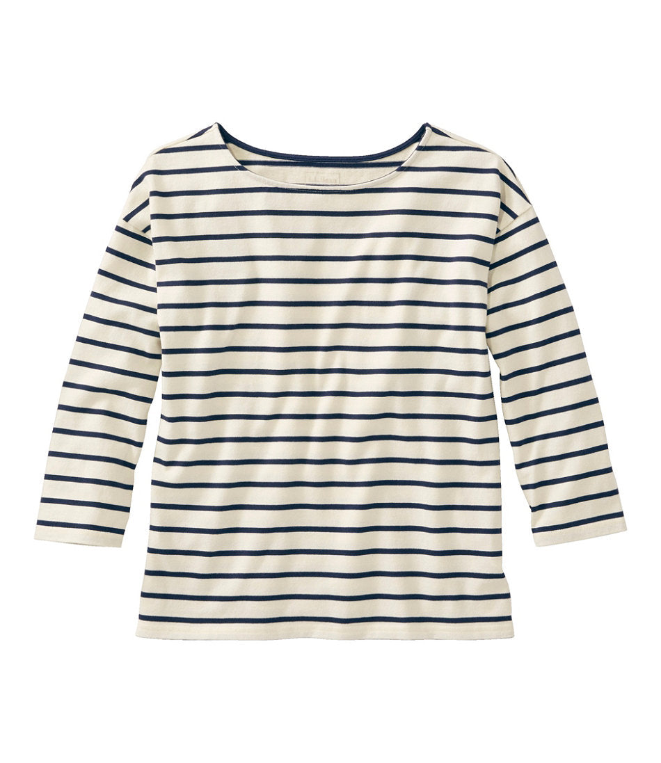 Women's Heritage Mariner Top Boatneck Three-Quarter-Sleeve Stripe