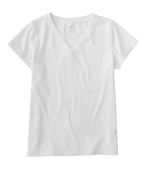 Women's Soft Stretch Supima-Blend Tee Short-Sleeve V-Neck