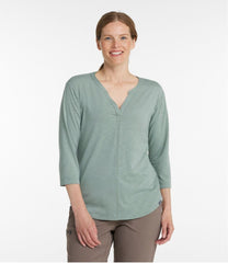 Three-Quarter-Sleeve Splitneck Women's Streamside Tee