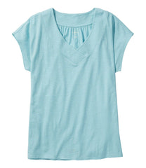 Women's Organic Cotton Tee V-Neck Cap-Sleeve