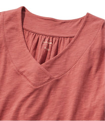 Women's Organic Cotton Tee V-Neck Cap-Sleeve