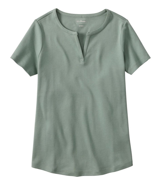Women's L.L.Bean Tee, Short-Sleeve Notch-Neck