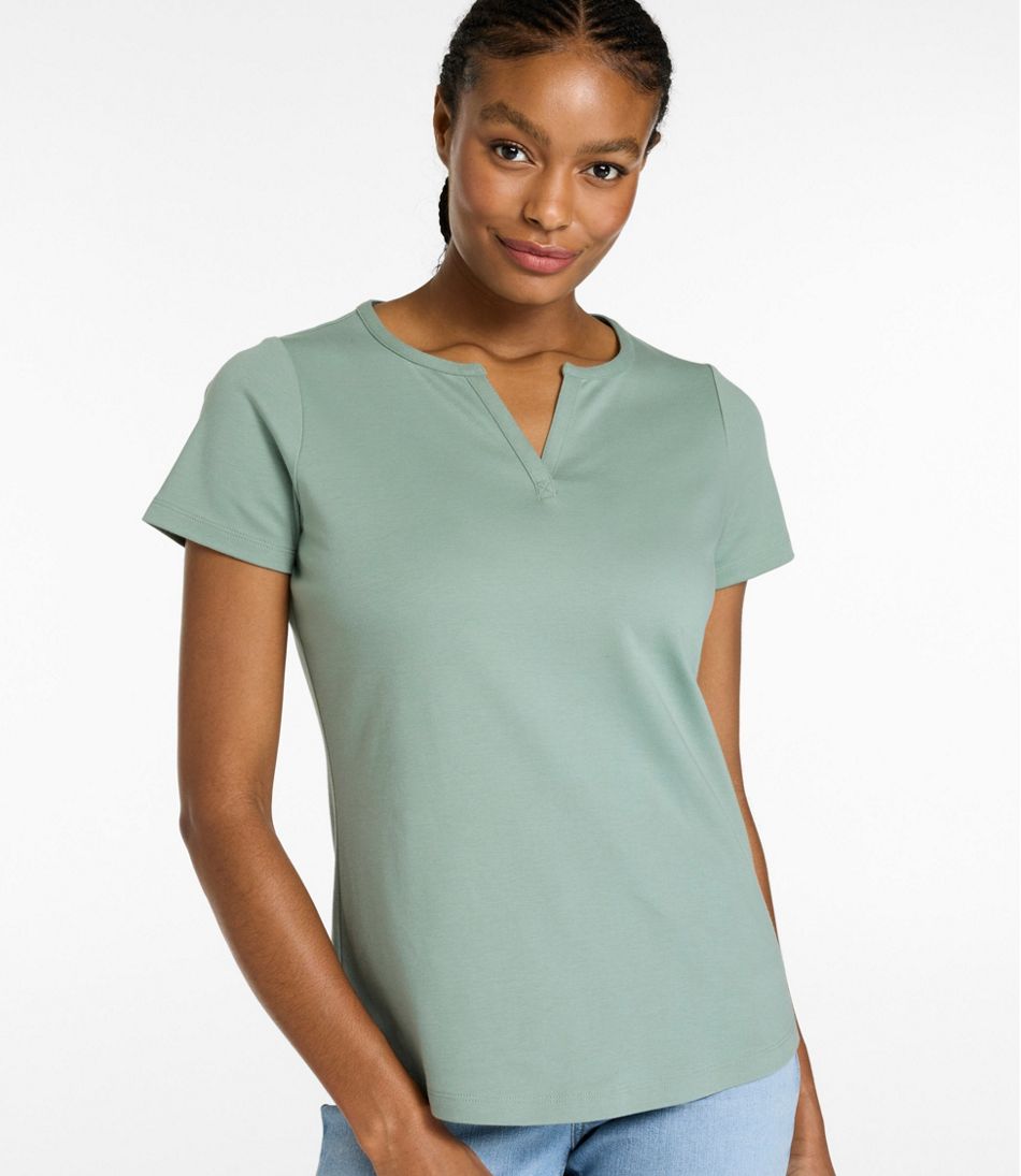 Short-Sleeve Notch-Neck Women's L.L.Bean Tee