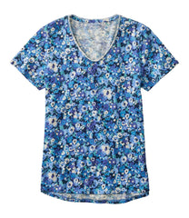 V-Neck Short-Sleeve Print Women's Organic Cotton Tee