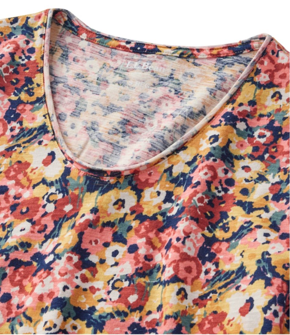 V-Neck Short-Sleeve Print Women's Organic Cotton Tee