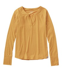 Long-Sleeve Splitneck Women's Ribbed Performance Tee