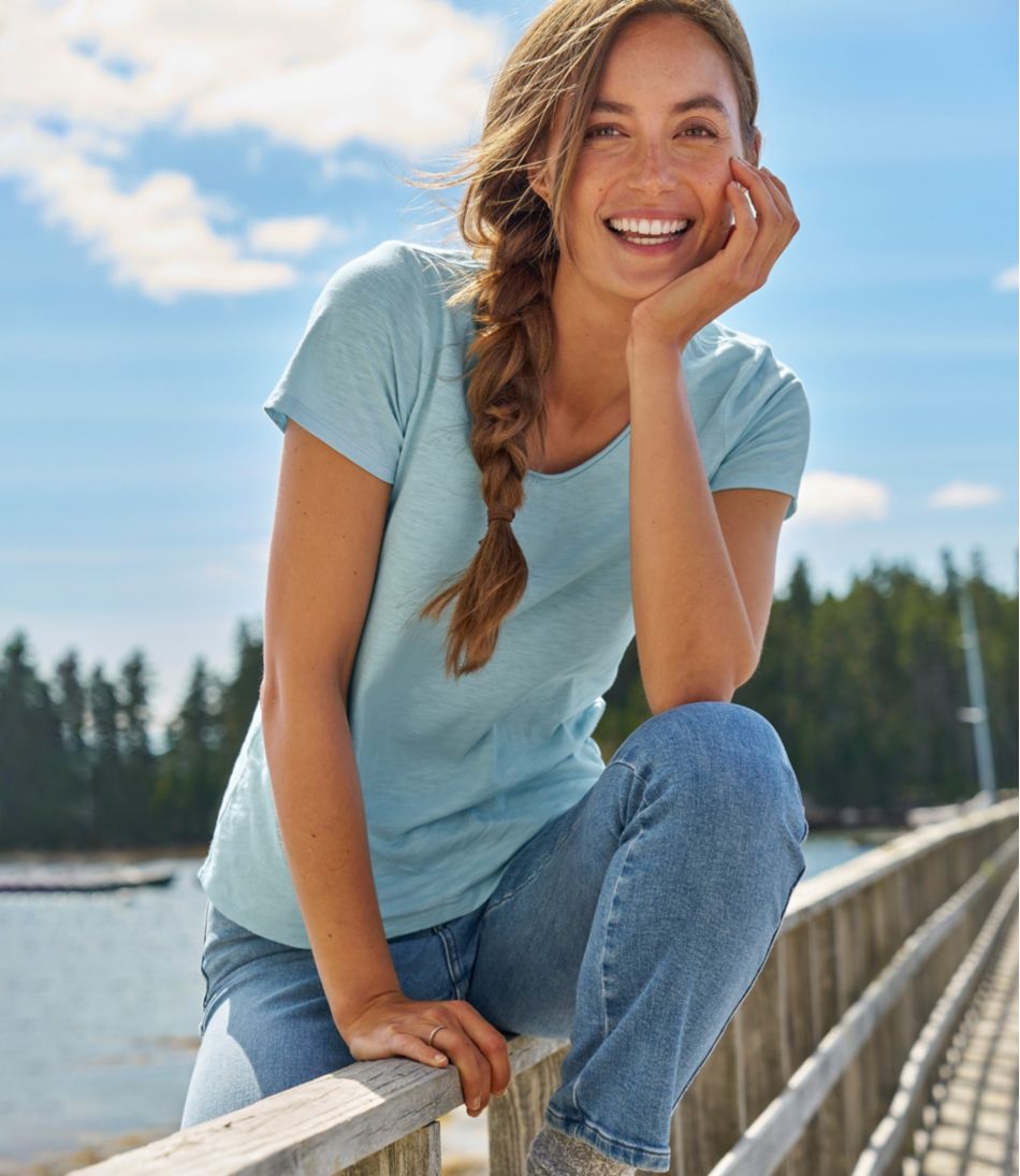 V-Neck Short-Sleeve Women's Organic Cotton Tee