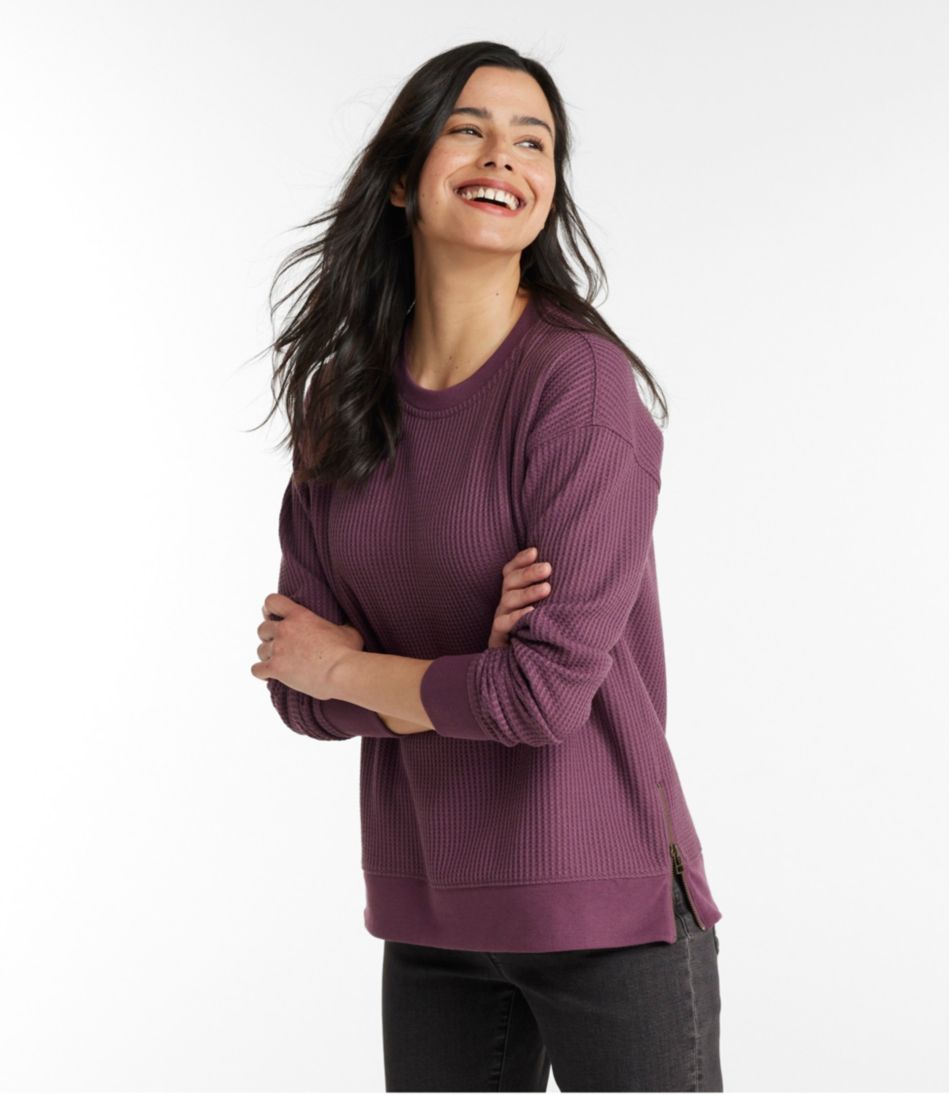 Crewneck Women's Birchwood Brushed Waffle Top