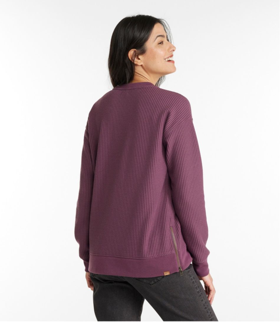 Crewneck Women's Birchwood Brushed Waffle Top