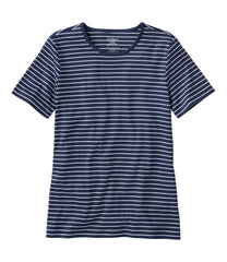 Women's Pima Cotton Tee Short-Sleeve Crewneck Stripe