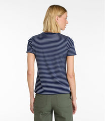 Women's Pima Cotton Tee Short-Sleeve Crewneck Stripe