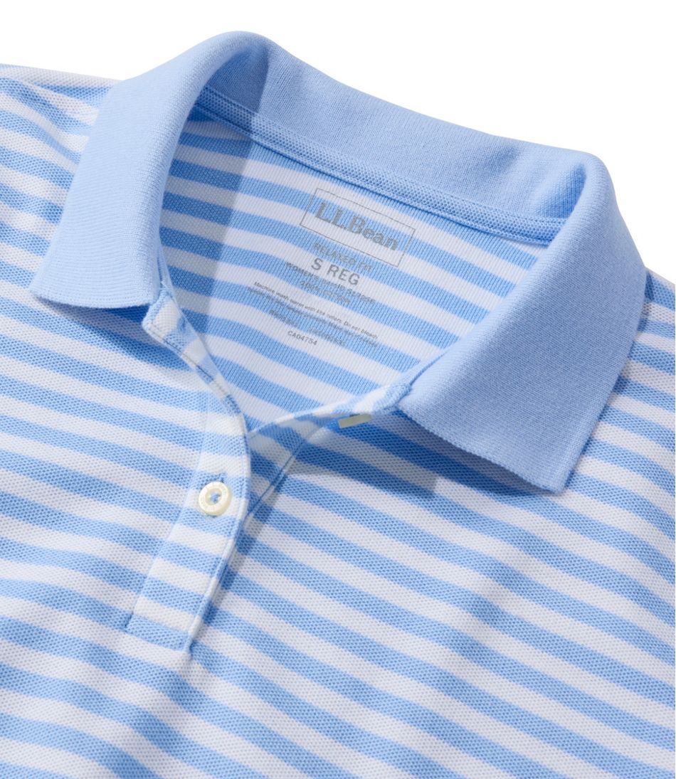 Women's Premium Double L Polo Short-Sleeve Relaxed Fit Stripe